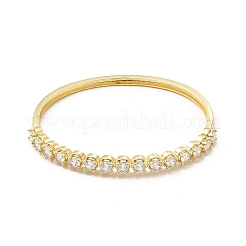Cubic Zirconia Hinged Bangle&nbsp;BJEW-C029-01B-G