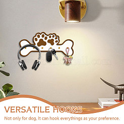 Wood & Iron Wall Mounted Hook Hangers&nbsp;HJEW-WH0094-01