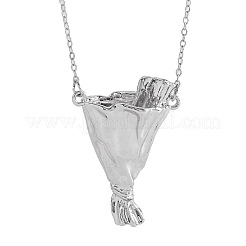 Alloy Bouquet Pendant Necklaces for Dried Flower&nbsp;WGF058D-01