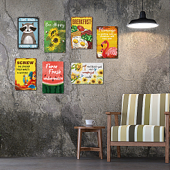 Rectangle with Word Vintage Metal Iron Sign Poster&nbsp;AJEW-WH0157-202