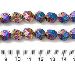Blaking Painted Natural Lava Rock Beads Strands&nbsp;G-B086-A01-02B