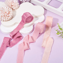 3 Rolls 3 Colors Polyester Frayed Fringe Ribbon&nbsp;OCOR-TA0003-81A