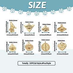 32Pcs 8 Style Alloy Pendants&nbsp;FIND-TA0002-10