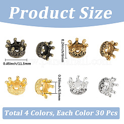 120Pcs 4 Colors Alloy Rhinestone Settings&nbsp;FIND-PA0001-55