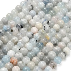 Natural Aquamarine Beads Strands&nbsp;X-G-F591-29A-6mm-02