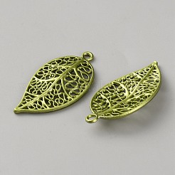 Spray Painted Alloy Pendants&nbsp;FIND-WH0365-088B