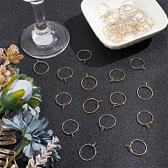 60Pcs 2 Colors 316 Surgical Stainless Steel Wine Glass Charms Rings&nbsp;STAS-LP0001-05A