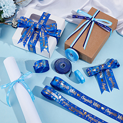 6Pcs 6 Styles Graduation Season Gold Stamping Polyester Printed Ribbon&nbsp;OCOR-PH0005-03