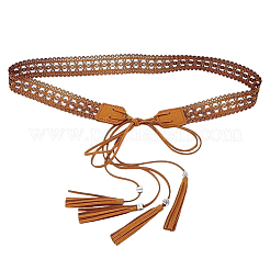 Bohemian Imitation Leather Tassel Wrap Chain Belts&nbsp;AJEW-WH20033-096AS-C