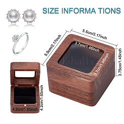 Square Wood Ring Storage Boxes&nbsp;CON-WH0087-52A