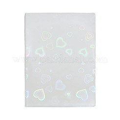 50Pcs PP Heart Pattern Laser Card Film&nbsp;AJEW-TADJ0001-27B