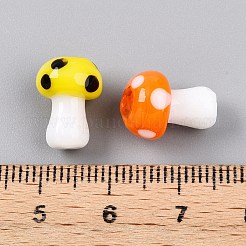 Mushroom Handmade Lampwork Beads Strands&nbsp;LAMP-R116-03A