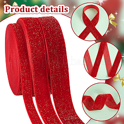 3 Rolls 3 Styles Sparkle Single Face Velvet Ribbons&nbsp;OCOR-PH0004-13