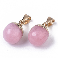 Top Golden Plated Natural White Jade Pendants&nbsp;G-T131-03T
