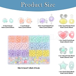 496Pcs 12 Styles Transparent Acrylic Beads&nbsp;OACR-YW0002-01