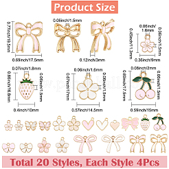 80Pcs 20 Styles Alloy Enamel Pendants&nbsp;ENAM-SC0007-06