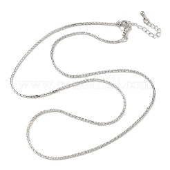 1MM Brass Boston Link Chain Necklaces&nbsp;NJEW-Z097-02P
