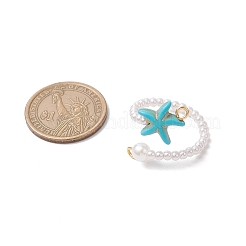 3Pcs 3 Colors Synthetic Turquoise Cuff Rings&nbsp;RJEW-JR00902
