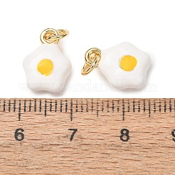 Brass Enamel Pendants&nbsp;KK-CJC21A4-01G-07-RS