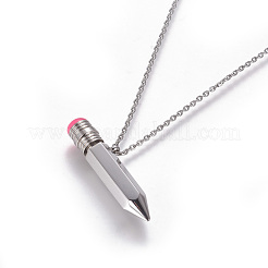 304 Stainless Steel Pendant Necklaces&nbsp;NJEW-F264-11P