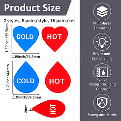 16 Pairs 2 Style Acrylic Public Signs&nbsp;DIY-FH0008-28B