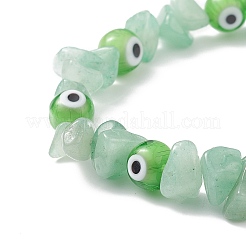 7Pcs 7 Style Natural & Synthetic Mixed Gemstone Chips & Lampwork Evil Eye Stretch Bracelets Set for Women&nbsp;BJEW-JB08746