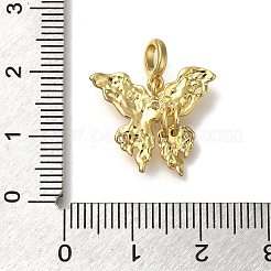 Rack Plating Brass Micro Pave Cubic Zirconia Pendants&nbsp;KK-M014-11G