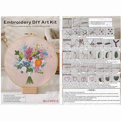DIY Bouquet Pattern Embroidery Kit&nbsp;DIY-O021-15A