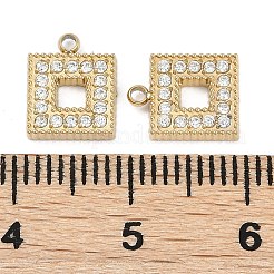304 Stainless Steel Micro Pave Cubic Zirconia Pendants&nbsp;STAS-I325-025G-02