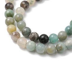 Natural Flower Amazonite Beads Strands&nbsp;G-YW0001-24