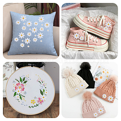 40Pcs 4 Styles Polyester Embroider Thread Iron on/Sew On Patches&nbsp;PATC-CY0001-46