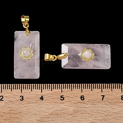 Natural Rose Quartz Faceted Pendants&nbsp;G-A298-01G-09
