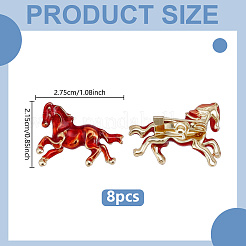 8Pcs Running Horse Enamel Pins&nbsp;JEWB-GA0001-56B