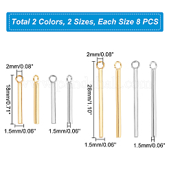 32Pcs 4 Style 304 Stainless Steel Pendants&nbsp;STAS-UN0044-20