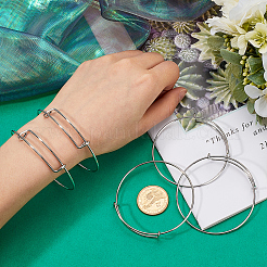 12Pcs Steel Adjustable Bangle Making&nbsp;AJEW-SC0002-98MS