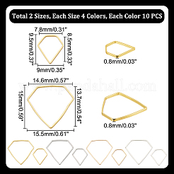 80Pcs 8 Styles Zinc Alloy Linking Rings&nbsp;FIND-GA0004-09
