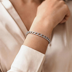 1Pc 304 Stainless Steel Figaro Chain Bracelets&nbsp;BJEW-DJ0001-57