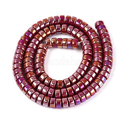 AB Color Plated Opaque Glass Beads Strands&nbsp;GLAA-T026-3x6mm-P14