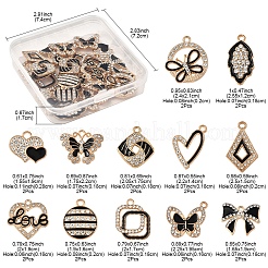 24Pcs 12 Styles Alloy Enamel Pendants&nbsp;ALRI-FS0001-04