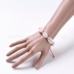 Natural Cowrie Shell Braided Beads Bracelets&nbsp;BJEW-JB05057-04