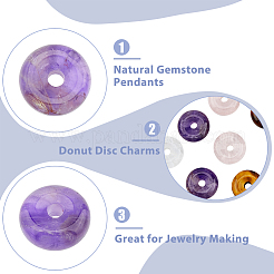 8Pcs 4 Styles Natural Gemstone European Pendants&nbsp;G-DC0001-35