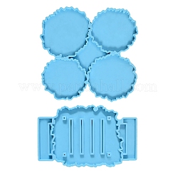 DIY Irregularity Falt Round Coaster Silicone Molds&nbsp;PW-WG14922-01