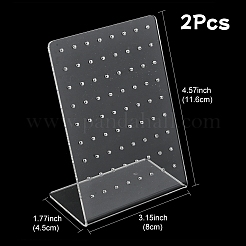 2Pcs L Shaped Organic Glass Earring Display Stands&nbsp;ODIS-YW0001-07