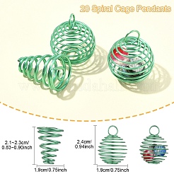20Pcs 2 Styles Iron Spiral Bead Pendants&nbsp;FIND-YW0007-44
