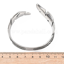 Retro 316 Surgical Stainless Steel Cuff Bangles&nbsp;BJEW-C142-11C-AS