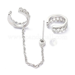 Cubic Zirconia Asymmetrical Earrings&nbsp;EJEW-K088-07P