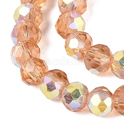 AB Color Plated Transparent Glass Rondelle Beads Strands&nbsp;EGLA-T029-4mm-10E