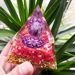 Orgonite Pyramids with Natural Red Jasper&nbsp;PW-WG59452-01