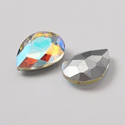 Glass Rhinestone Cabochons&nbsp;RGLA-WH0005-09A