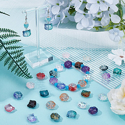 120Pcs 2 Styles Transparent Glass Beads&nbsp;GLAA-SC0003-01